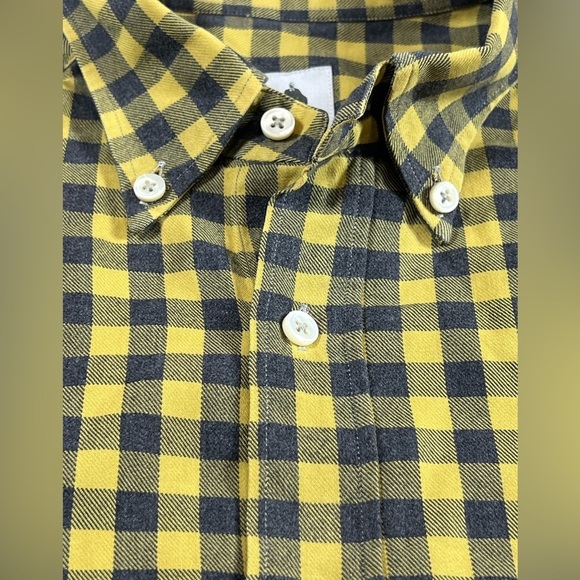 Lorenzini Made in Italy Size Large Green Gingham Cotton Twill Designer Shirt C21 - Picture 4 of 13